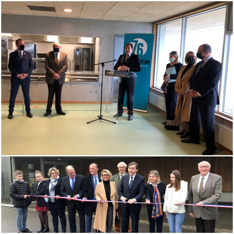 Inauguration de la demi-pension du collge Andr Raimbourg  Doudeville (76)