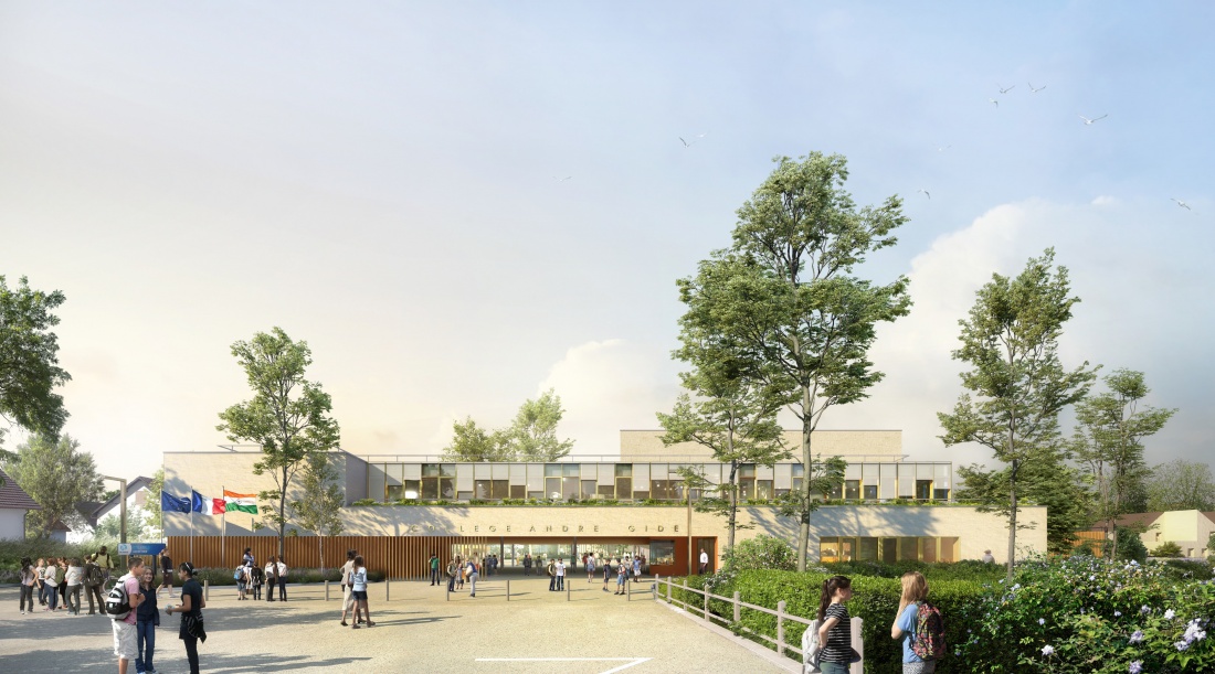 ICEGEM laurat du concours de MOE pour la reconstruction du collge Andr GIDE  Goderville (76) avec ACAU Architectes