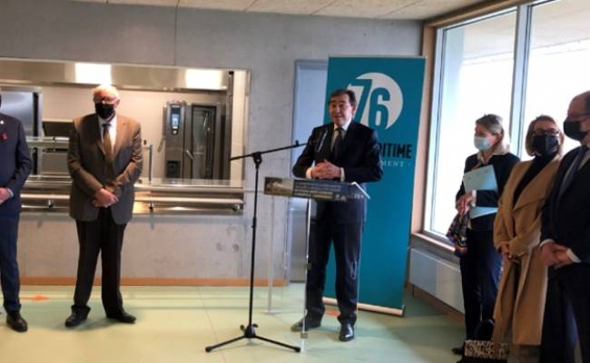 Inauguration de la demi-pension du collège André Raimbourg à Doudeville (76)