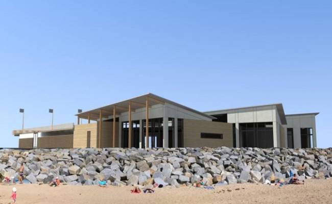 Lancement des travaux du centre d'activités nautiques de Ouistreham (14)